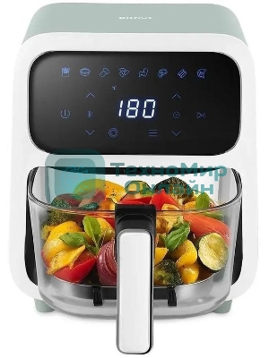 Аэрогриль Kitfort КТ-8147 светло-зеленый, 1800 Вт, 4 л, сенсор, 8 программ