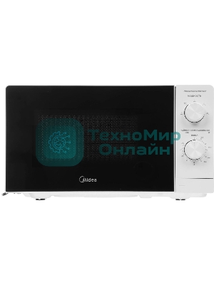Микроволновая печь Midea MM719M2Z-W белый, 19 л, 700 Вт, переключатели - поворотный механизм