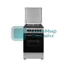 Плита комбинированная Kraft KF-FSK5302ES серый, конфорок 4 газовых, духовка 58 л, 50 см x 85.5 см x 55 см