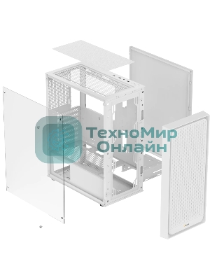 Компьютерный корпус Ocypus Gaммa C50 без БП белый (Gaммa-C50-WHG000XX-GL)