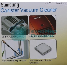 Пылесос Samsung VCC4140V3A синий, 320/1600 Вт, уборка сухая, пылесборник мешок 3 л
