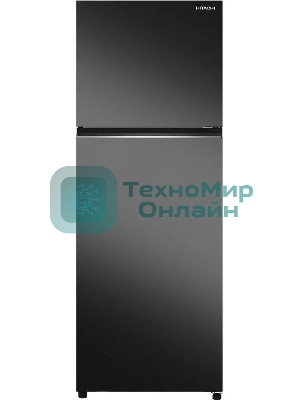 Холодильник Hitachi HRTN6443SUCS черный двухкамерный 315/94л морозилка сверху