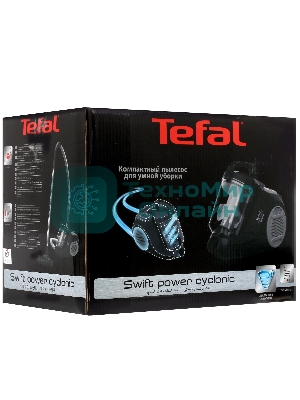 Пылесос Tefal TW2925EA черный, 750/2100 Вт, уборка сухая, пылесборник контейнер 1.2 л