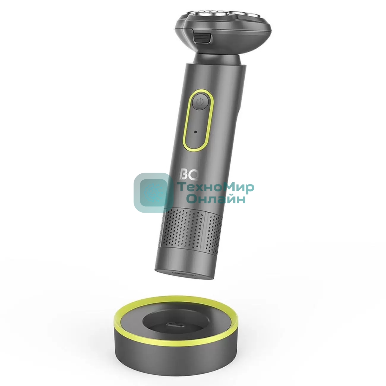 Электробритва BQ SV1002 Green-Gray. Мощность 5 Вт/Время зарядки 90 минут/Время беспроводной работы 60 минут/Влагозащита IPX6/Мытье под водой/Портативная база для зарядки