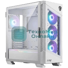Компьютерный корпус MSI MPG VELOX 100R белый, Global, 2xUSB 3.0, 1xType C, 4x120мм ARGb Fan, ARGb