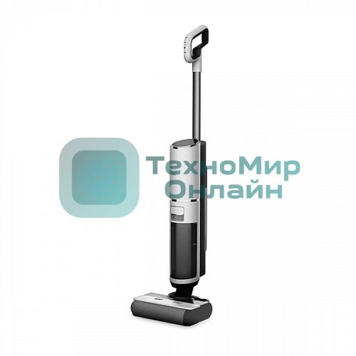 Пылесос вертикальный BQ VCA1002W белый/черный, питание от аккумулятора, 30 Вт, уборка влажная/сухая, пылесборник 0.75 л, бак для жидкости 0.85 л, работа от АКБ max 45 мин