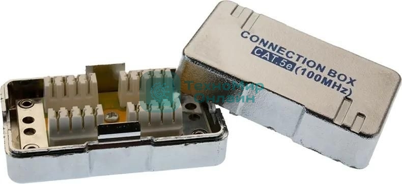 Адаптер Suprlan 10-0314-1, проходн.RJ45 кат.5E UTP, стальной