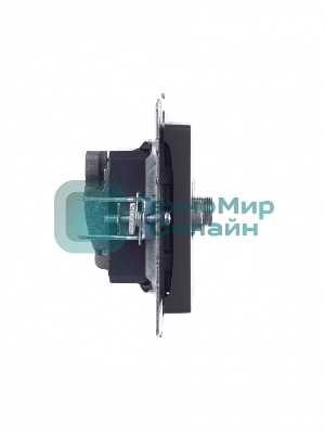 Розетка телевизионная двойная TV+SAT IEK BRITE РТВ/РСп12-БрГ графит