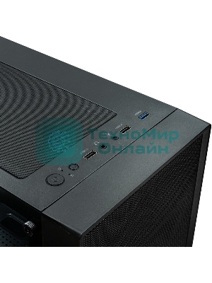Компьютерный корпус XASTRA A305M 3FRGb Black mATX/Mesh/ tempered glass / 2x140мм + 1x120мм FRGb fans/ A305M-2FC14F-1FC12F