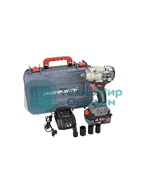 Аккумуляторный гайковерт бесщеточный ударный ProfiPower T-500N (Li-ion-1шт, 4.0А·ч, 500Нм, ударная головка 17/19/21мм, З/У, в кейсе)