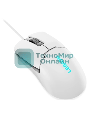 Мышь проводная Lenovo Legion M300s белый, 8000 dpi, USB, кнопки - 6