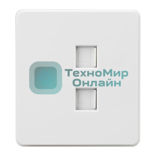 Розетка Kranz ROUND компьютерная двойная RJ45+RJ45 кат6 с/у перламутр