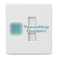 Розетка Kranz ROUND компьютерная двойная RJ45+RJ45 кат6 с/у перламутр