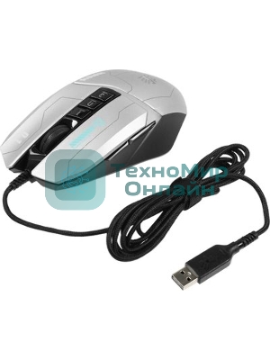 Мышь проводная A4Tech Bloody W60 Max серый/черный, 10000 dpi, USB, кнопки - 10