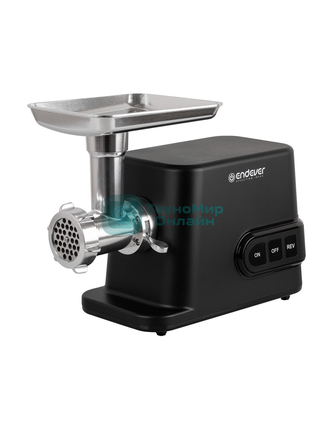 Мясорубка электрическая Endever Sigma-113 черный, 4500 Вт, 3 кг/мин, реверс, защита от перегрузки, металлический лоток, насадки - 5