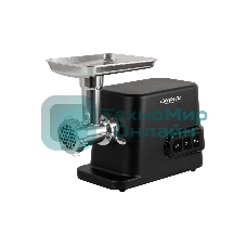 Мясорубка электрическая Endever Sigma-113 черный, 4500 Вт, 3 кг/мин, реверс, защита от перегрузки, металлический лоток, насадки - 5