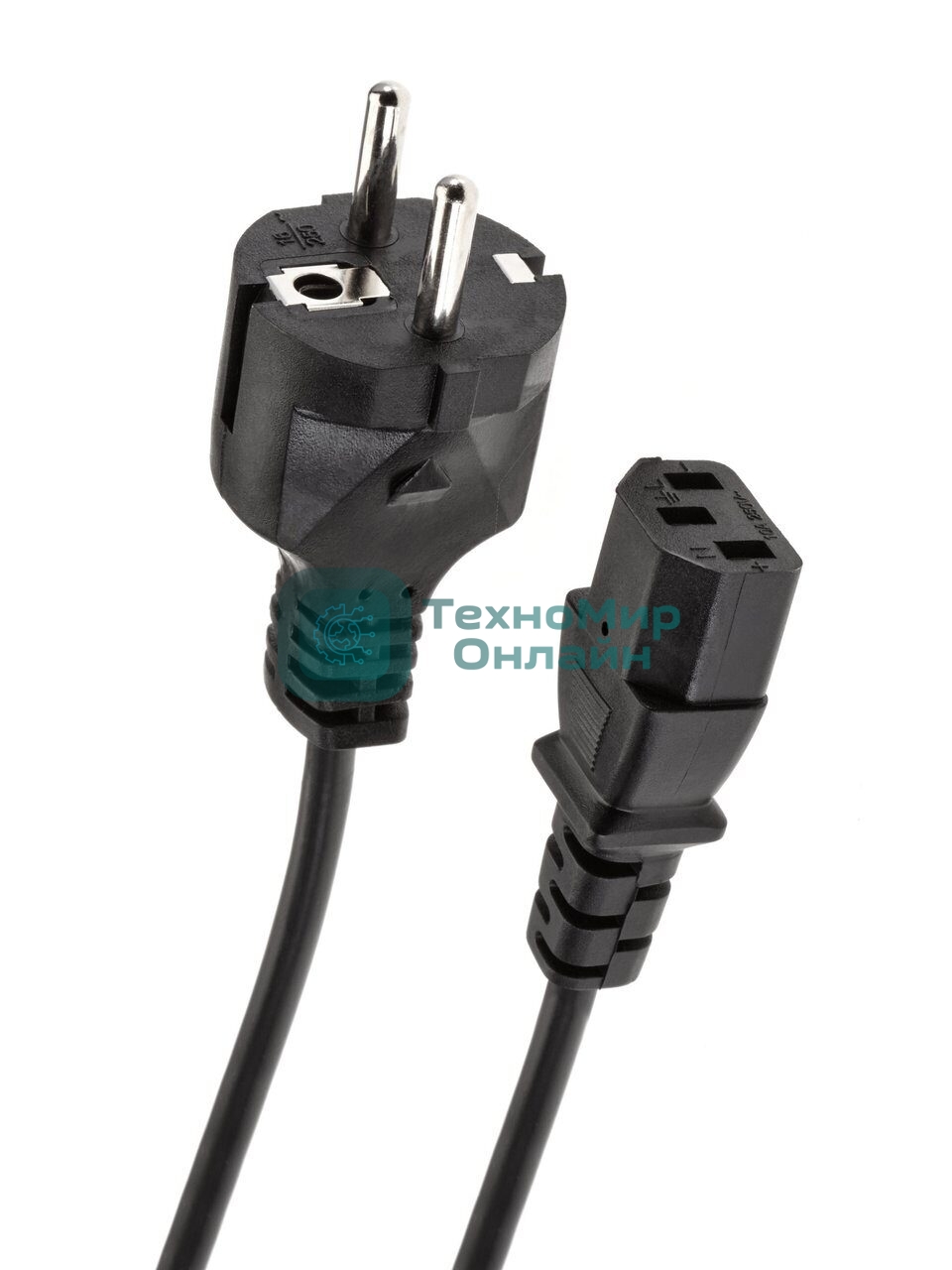 Кабель компьютер-розетка 220V EURO VDE 3G*1.0мм2 медь TELECOM TE021-CU 1,8м