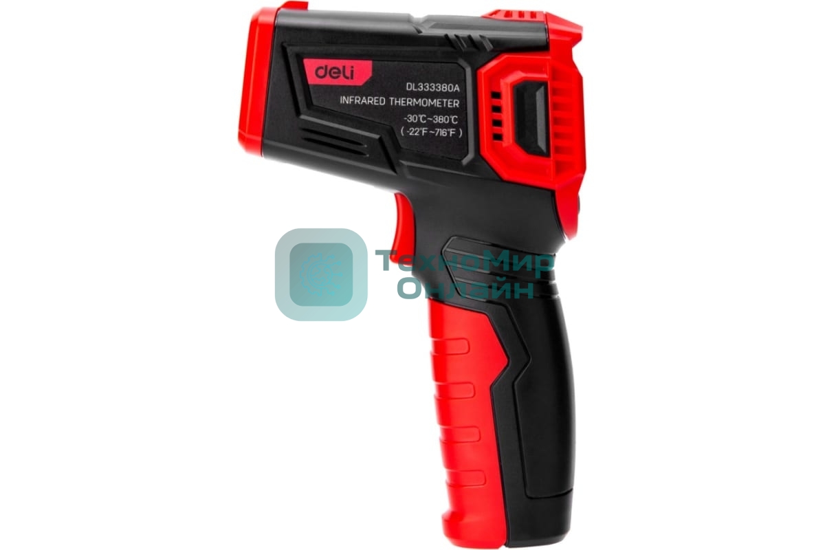 Инфракрасный пирометр (термометр) с цветным экраном Deli DL333380A
