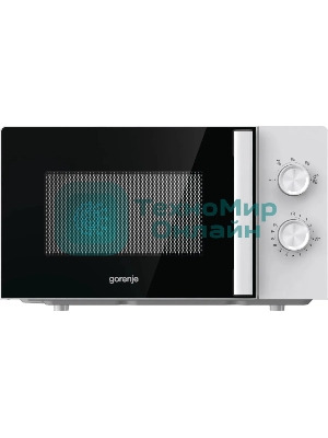 Микроволновая печь Gorenje MO20E1WH белый, 20 л, 800 Вт, переключатели - поворотный механизм