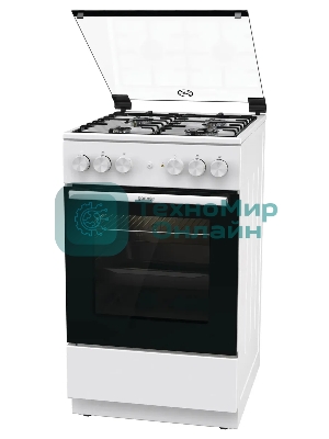 Плита комбинированная Gorenje GK5A21WH белый, конфорок 4 газовых, духовка 68 л, 50 см x 85 см x 59.4 см