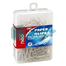 Скрепки Deli E0025 металл 29мм (упаковка: 100 шт) пластиковая коробка