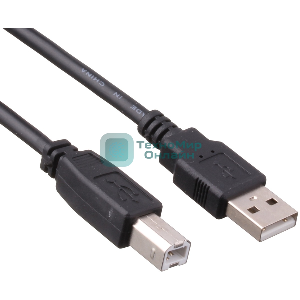 Кабель ExeGate EX-CC-USB2-AMBM-1.8 USB 2.0 Am/Bm, 1,8м черный