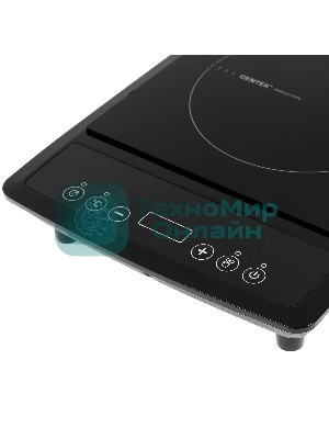 Плита настольная электрическая Centek CT-1518 чёрный, 2 кВт, индукция, конфорки - 1, стеклокерамика, сенсор