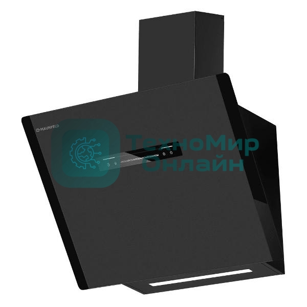 Вытяжка наклонная Maunfeld Falcon 60 Glass черная, 59.5 см, 1150 куб. м/ч, 54 дБ