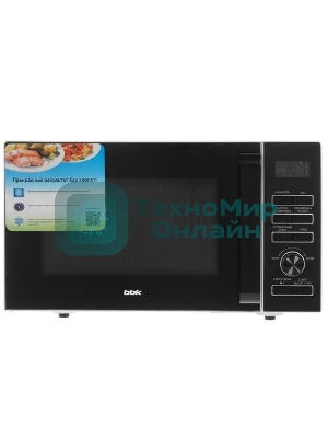 Микроволновая печь BBK 25MWS-970T/WB белый, 25 л, 900 Вт, переключатели - кнопки, поворотный механизм
