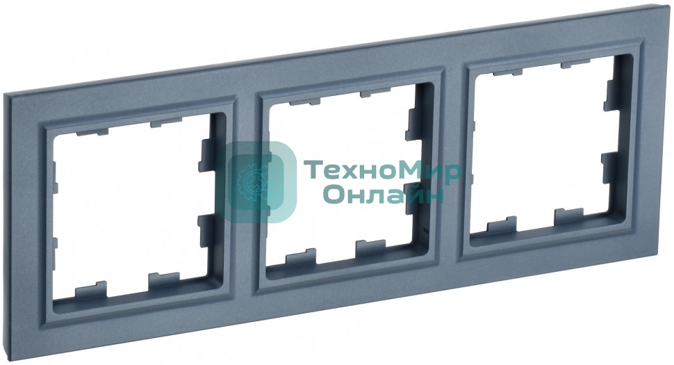 Рамка 3-местная IEK BRITE РУ-3-БрМ маренго