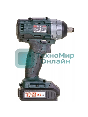 Профессиональный бесщеточный гайковерт аккумуляторный KLPRO KLSS18B-20 (18В, Li-ion-2шт, 2.0А·ч, 250Нм, 2 скорости, подсветка,З/У,в кейсе)