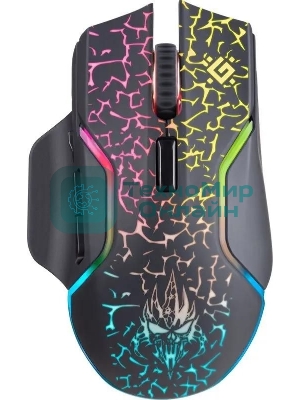 Мышь беспроводная Defender Oneshot GM-067 черный, 3200 dpi, радиоканал, USB, кнопки - 7