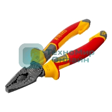 Плоскогубцы комбинированные Denzel диэлектрические трехкомпонентные рукоятки до 1000 В, 165 мм