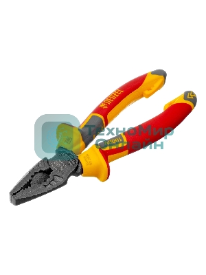 Плоскогубцы комбинированные Denzel диэлектрические трехкомпонентные рукоятки до 1000 В, 165 мм