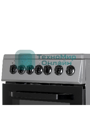 Плита электрическая Beko FFSE57114GS серебристый, конфорок 4 шт, духовка 55 л, 50 см x 85 см x 60 см