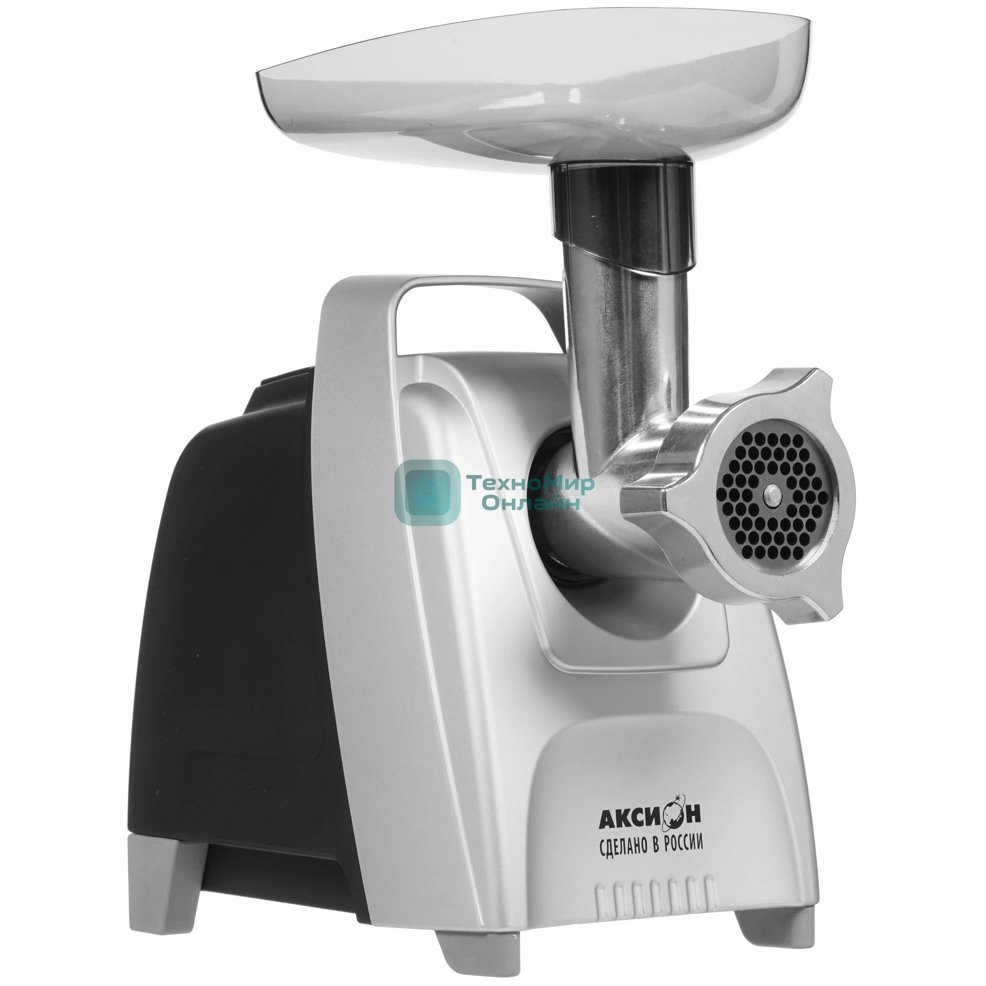 Мясорубка электрическая Аксион М62.01 черный, 2000 Вт, 4.0 кг/мин, реверс, защита от перегрузки, насадки - 4