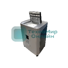 Шредер Office Kit SA375 серый/черный с автоподачей (секр.P-4) фрагменты 375лист. 42лтр. скрепки скобы пл.карты CD