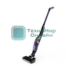 Пылесос вертикальный Tefal TY1238WO серый/фиолетовый, питание от аккумулятора, 145 Вт, уборка сухая, пылесборник 0.4 л, работа от АКБ max 40 мин.