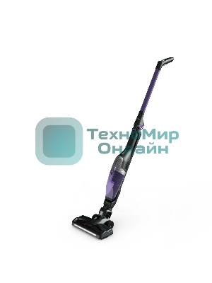 Пылесос вертикальный Tefal TY1238WO серый/фиолетовый, питание от аккумулятора, 145 Вт, уборка сухая, пылесборник 0.4 л, работа от АКБ max 40 мин.