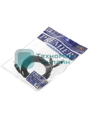 Кабель-переходник акустический Premier 5-134 Jack 3.5 (m)/2хRCA (m) 3м. позолоч.конт. черный