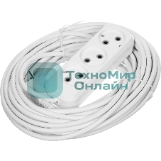 Удлинитель Defender (99275) B230 - 3 роз х 15 м, белый