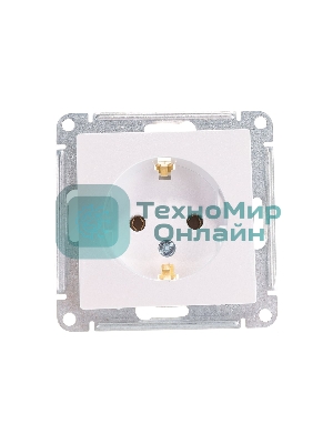 Механизм розетки 1-м СП AtlasDesign с заземл. 16А жемчуг SchE ATN000443