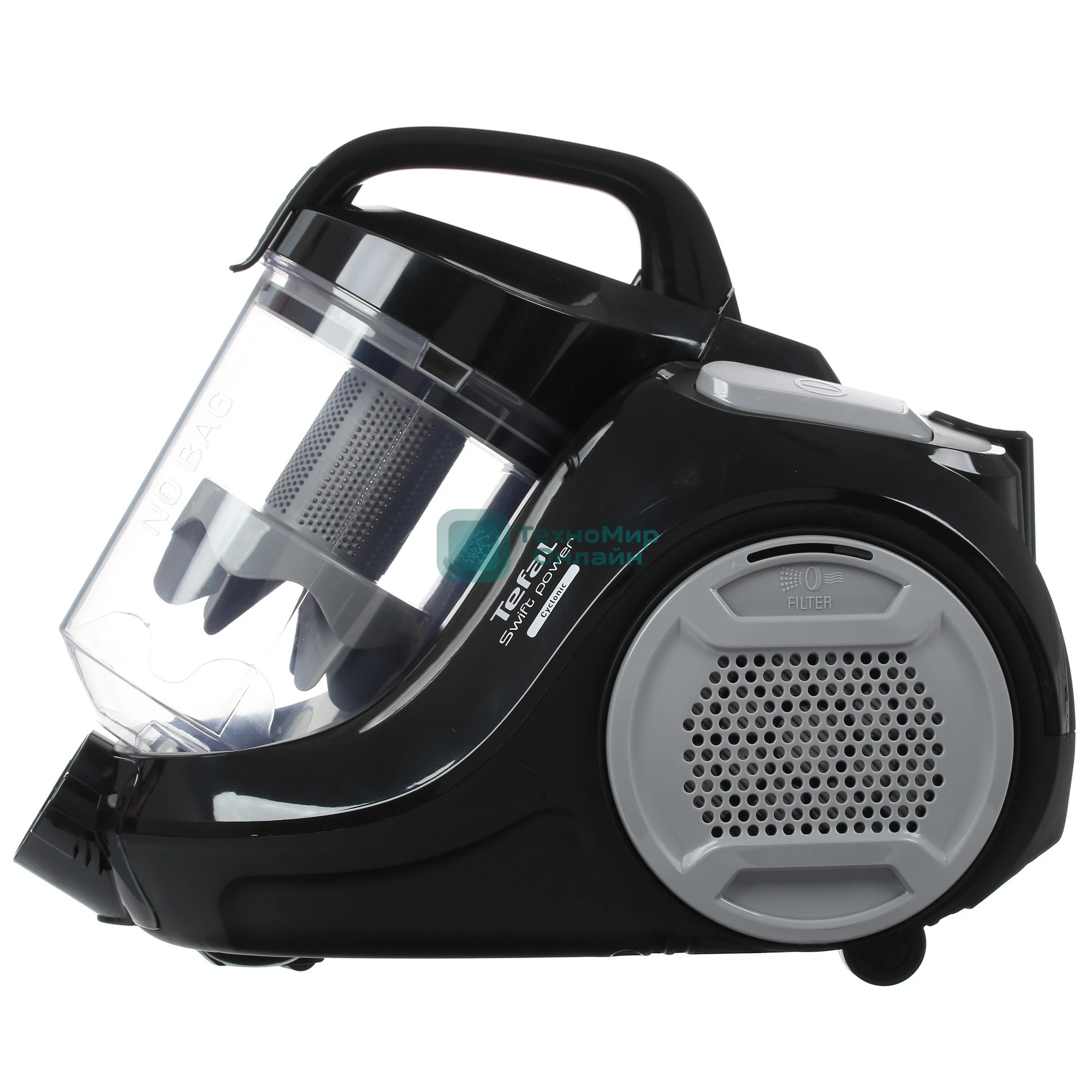 Пылесос Tefal TW2925EA черный, 750/2100 Вт, уборка сухая, пылесборник контейнер 1.2 л