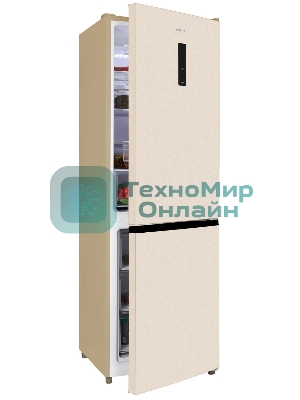 Холодильник Nordfrost RFC 350D NFYm бежевый мрамор двухкамерный 215/95 л морозилка снизу