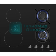 Комбинированная варочная панель HOMSair HG641VBK независимая, черный