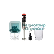 Блендер погружной Energy EN-141, 1200 Вт, 2 скорости, стакан для смешивания, венчик, измельчитель