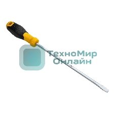 Отвертка шлицевая Deli DL6382501 8х250мм CR-V, Двухкомпонентная ручка. Хромированная