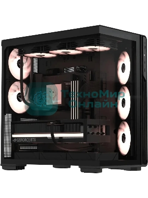 Компьютерный корпус Formula V Line Crystal Z7 PA Black, ATX, TYPE-C*1, USB3.0*1, Front+Side Glass, SIDE 3x PERFORMANCE ARGB, REAR 2x PERFORMANCE ARGB