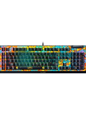 Клавиатура Razer BlackWidow V4 X Green Switch Pokemon Kanto Starters Edition проводная, USB Type-A, желтый