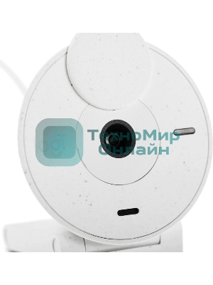 Веб-камера Logitech Brio 300 1920x1080, 30 кадр/с, USB Type-C, микрофон (шумоподавление), автоматическая фокусировка, автоосвещение, универсальное крепление белая